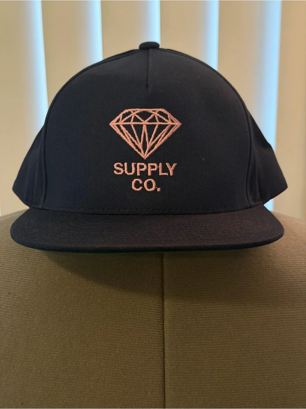 Diamond Supply Co. Navy Hat with Pink Diamond Logo